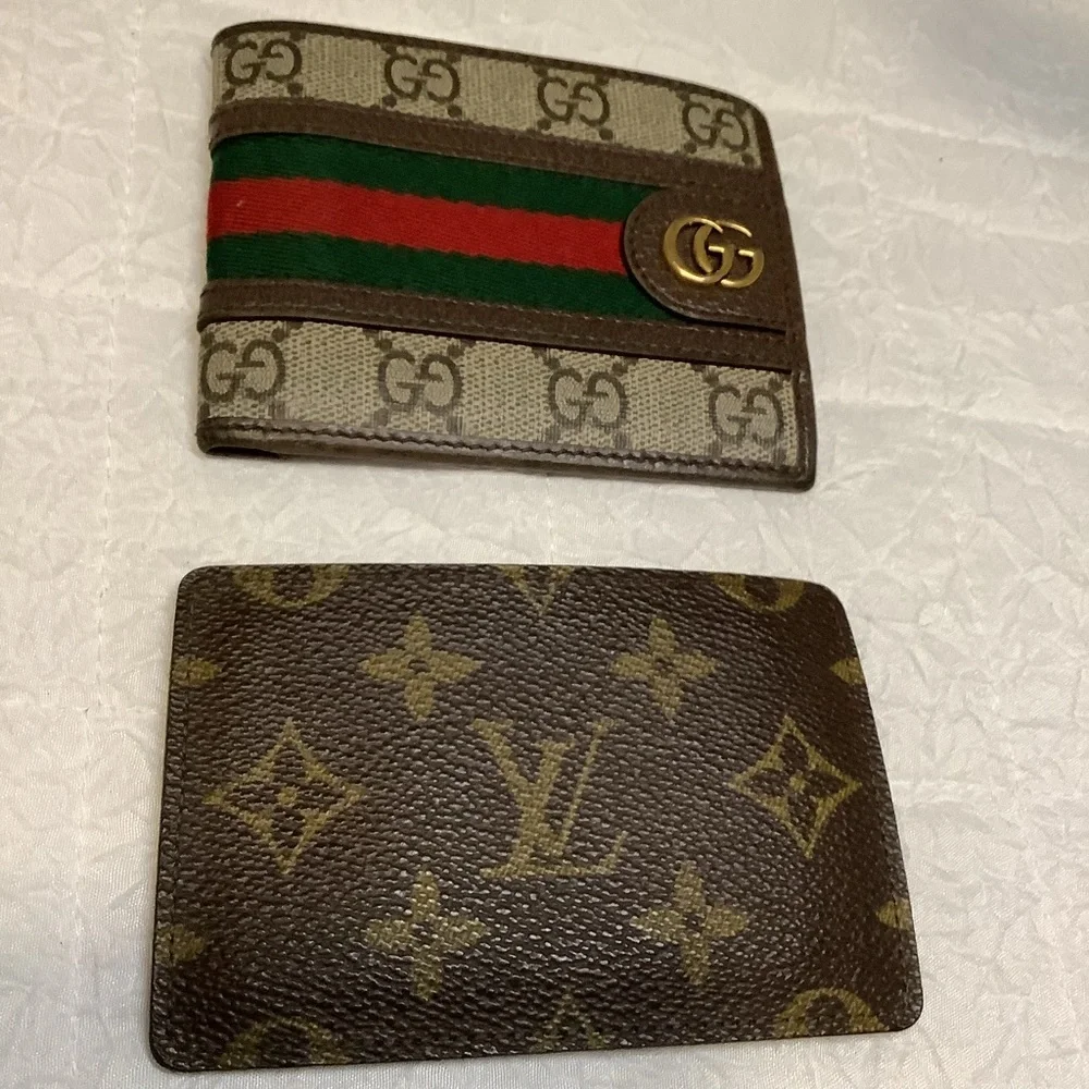 Gucci Ophelia Mens Bi Fold Wallet & Louis Vuitton Card Holder